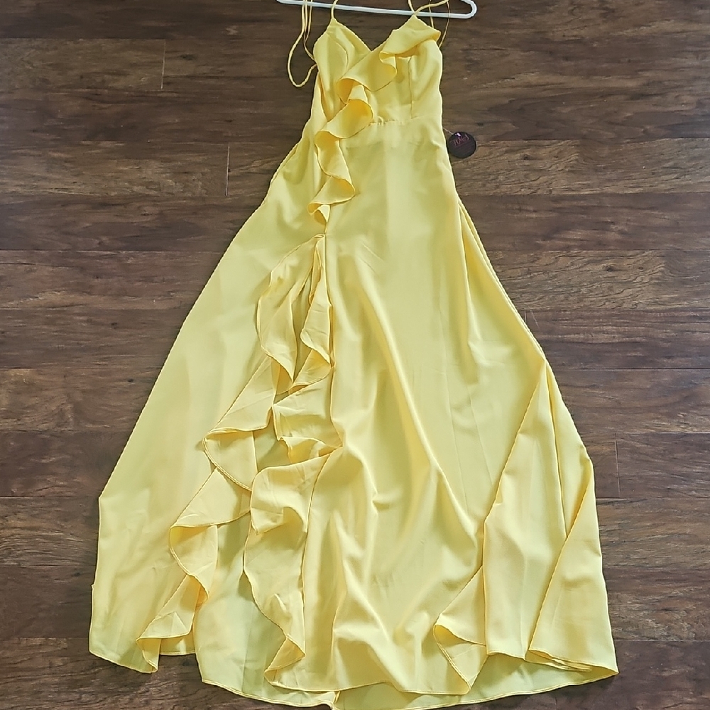 Hot Miami Styles Vibrant Yellow Dress